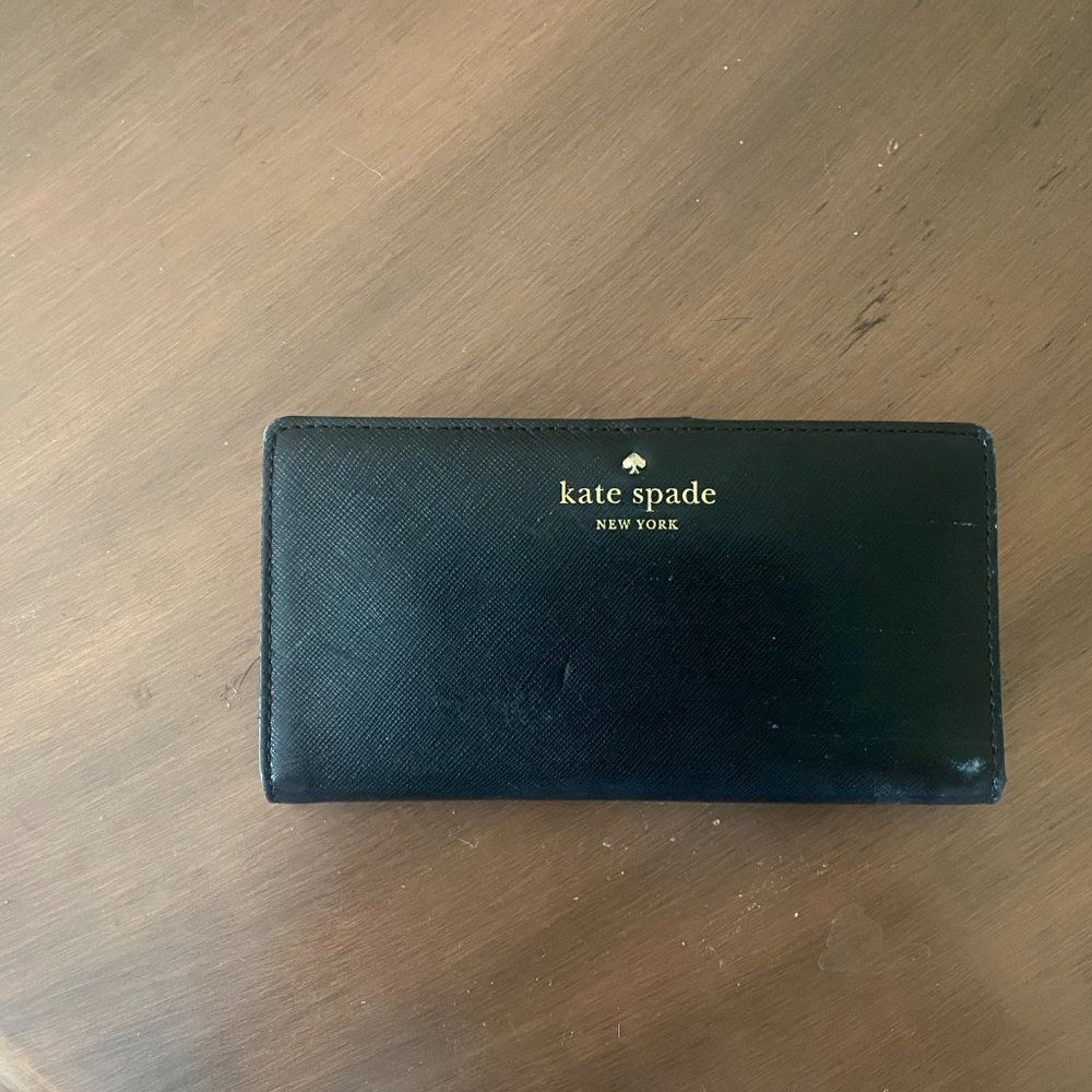 Kate Spade Wallet Black Leather